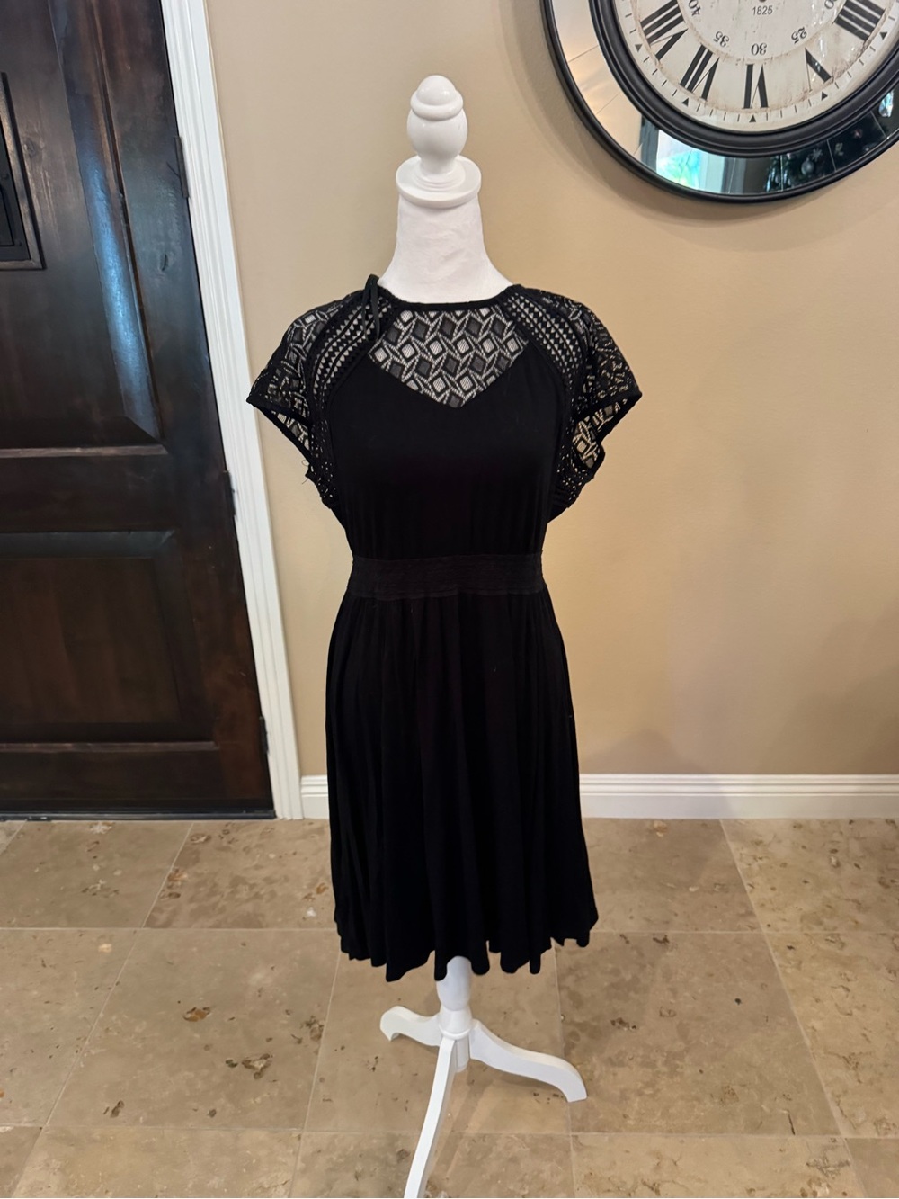 torrid Black Lace Yoke Midi Dress